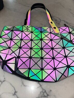 Holographic Geometric Tote Bag